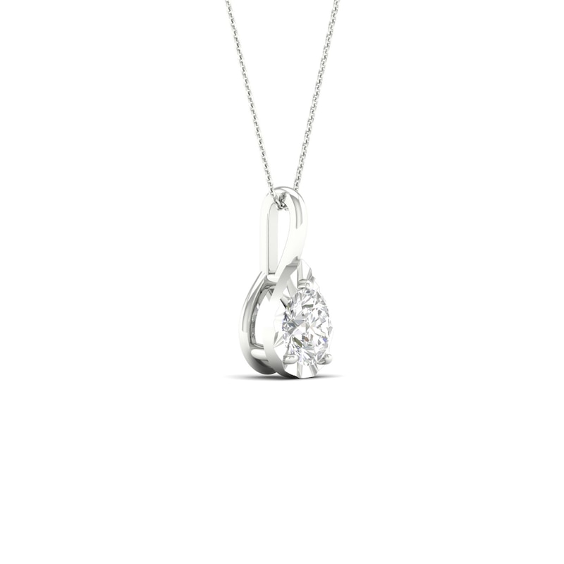 9ct White Gold 0.25ct Diamond Pear Pendant