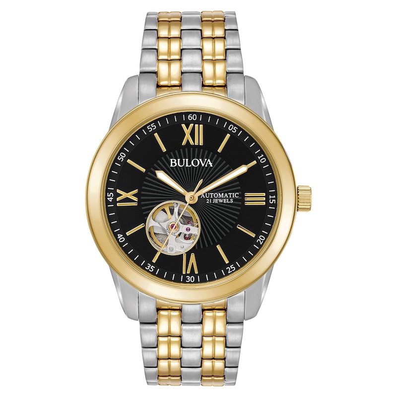 Main Image 1 of Bulova Classic Automatic Men's Open Heart Dial Two-Tone Bracelet Watch