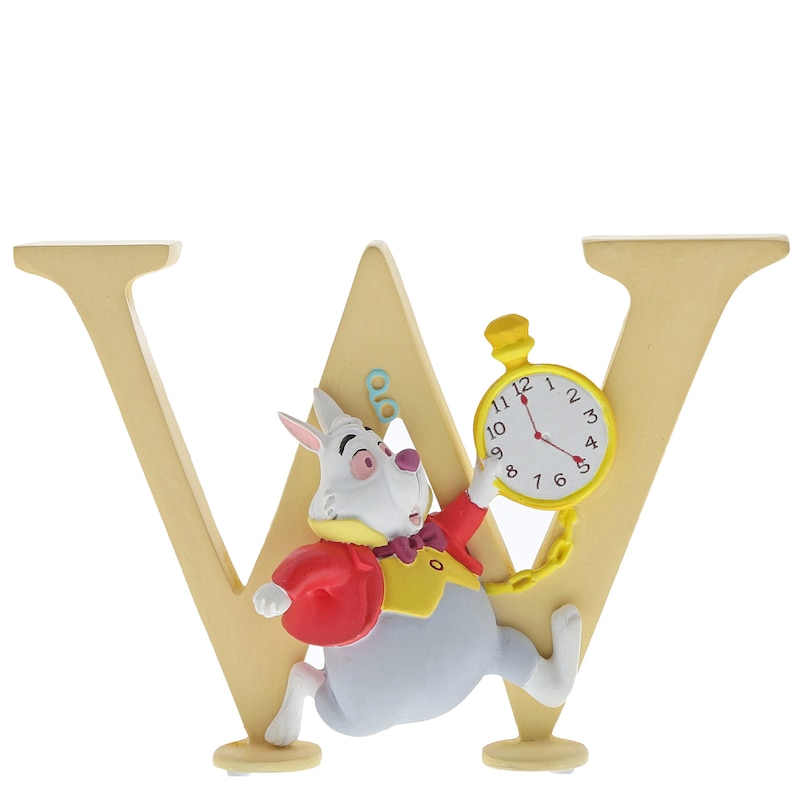 Disney Enchanting Alphabet White Rabbit Ornament - W