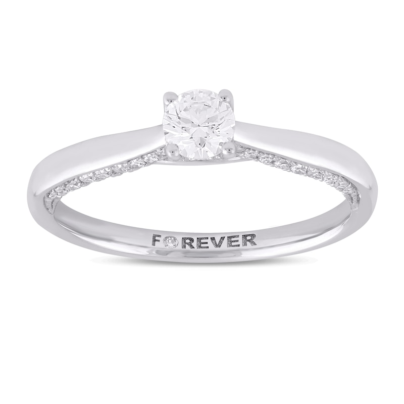 Main Image 1 of The Forever Diamond 18ct White Gold 0.40ct Diamond Solitaire Ring
