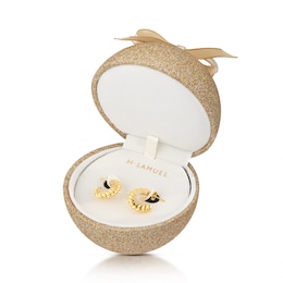 Sterling Silver Yellow Gold Plated Cubic Zirconia Twist Half Hoop Earrings Bauble