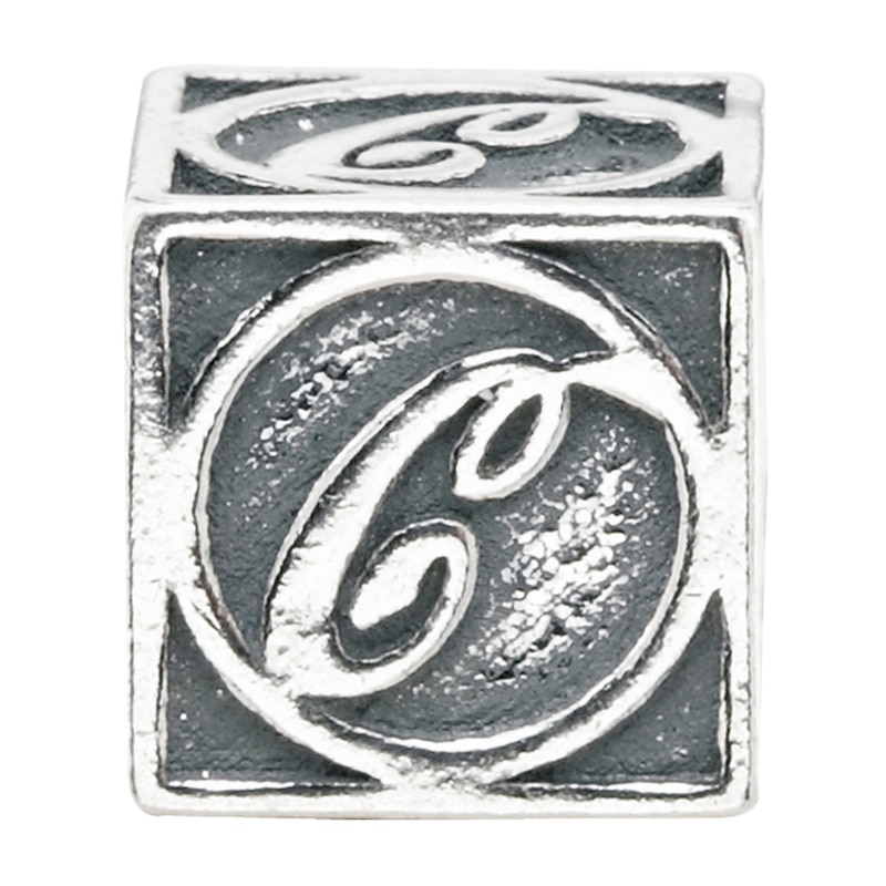Main Image 1 of Charmed Memories Sterling Silver C Initial Bead