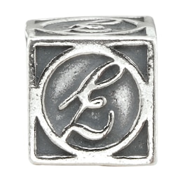Charmed Memories Sterling Silver E Initial Bead