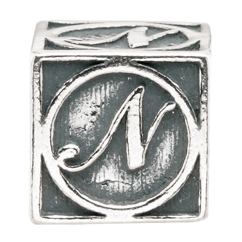 Main Image 1 of Charmed Memories Sterling Silver N Initial Bead