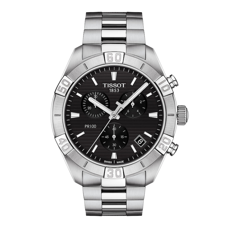 Main Image 1 of Tissot Sport Chic Men's Black Dial Stainless Steel Bracelet Watch