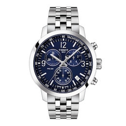 Tissot PRC 200 Chronograph Blue Dial Stainless Steel Bracelet Watch