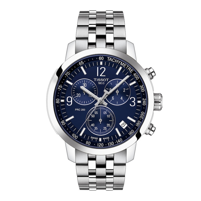 Main Image 1 of Tissot PRC 200 Chronograph Blue Dial Stainless Steel Bracelet Watch