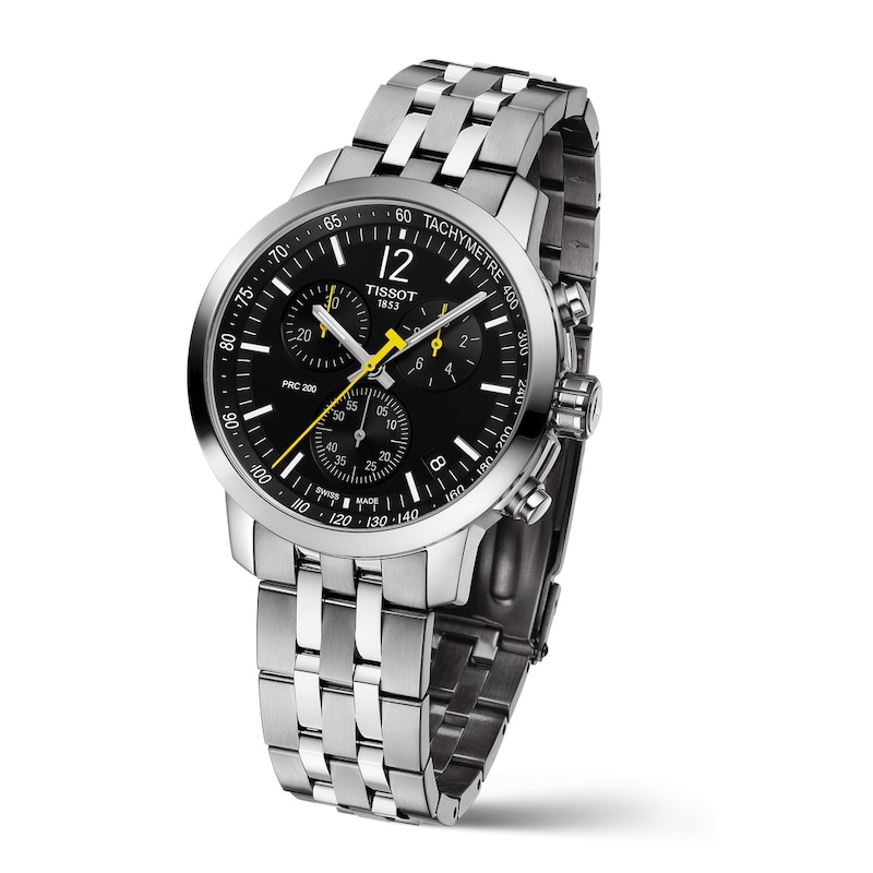 Main Image 2 of Tissot PRC 200 Chronograph Black Dial Stainless Steel Bracelet Watch