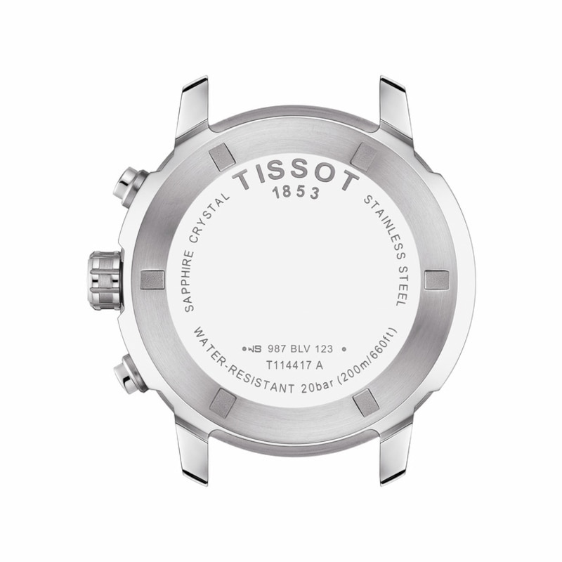 Tissot PRC 200 Chronograph Black Dial Stainless Steel Bracelet Watch