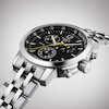 Thumbnail Image 4 of Tissot PRC 200 Chronograph Black Dial Stainless Steel Bracelet Watch