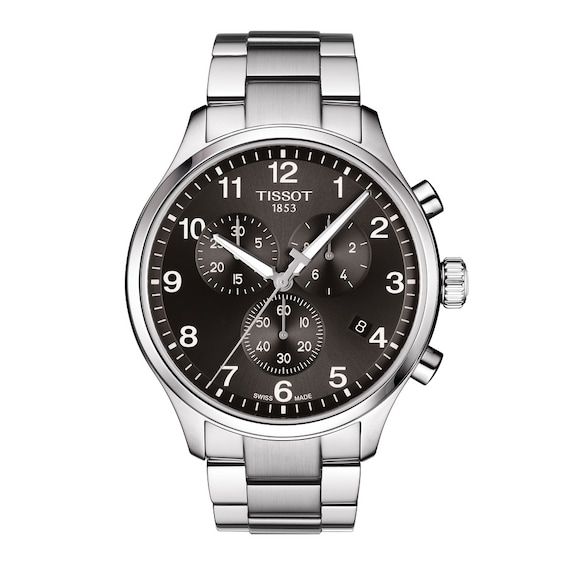 Tissot Chrono XL Mens Black Dial Stainless Steel Bracelet