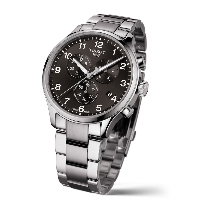 Tissot Chrono XL Men's Black Dial Stainless Steel Bracelet Watch
