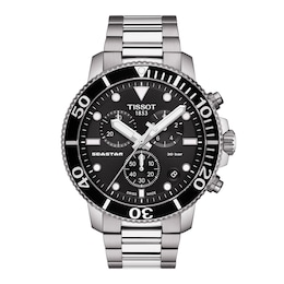 Tissot Seastar 1000 Black Dial Chronograph Men's Steel Bracelet Watch