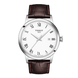 Tissot Classic Dream Men's Brown Leather Strap Watch