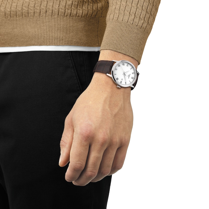 Main Image 4 of Tissot Classic Dream Men's Brown Leather Strap Watch