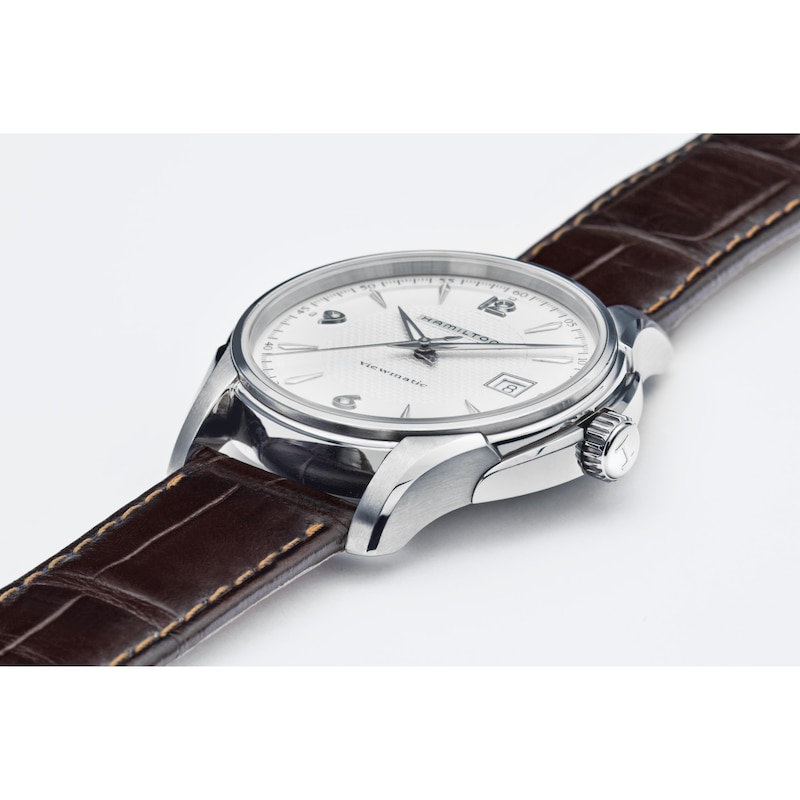 Hamilton Jazzmaster Viewmatic Brown Leather Strap Watch