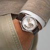 Thumbnail Image 4 of Hamilton Jazzmaster Men's Silver Open Dial Brown Leather Strap Watch