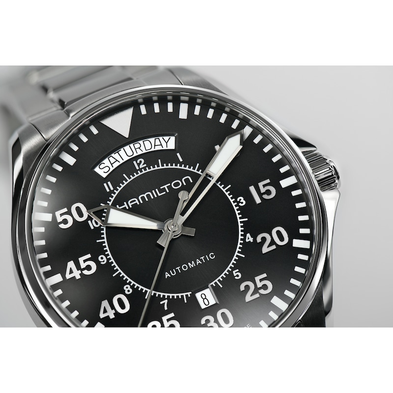 Hamilton Khaki Aviation Pilot Stainless Steel Bracelet Watch
