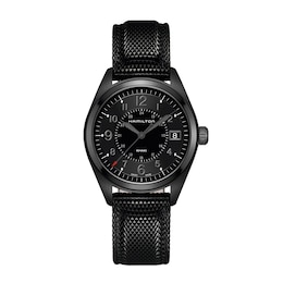 Hamilton Khaki Field Quartz Black Strap Watch
