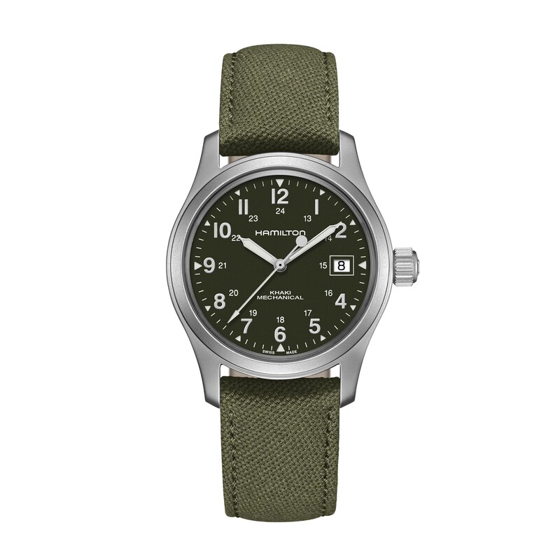 Hamilton Khaki Field Mechanical Green Strap Watch