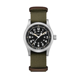 Hamilton Khaki Field Mechanical Green Strap Watch