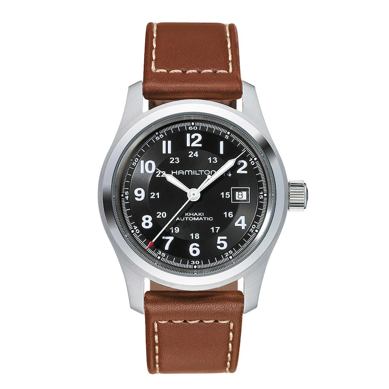 Main Image 1 of Hamilton Khaki Field Automatic Brown Leather Strap Watch