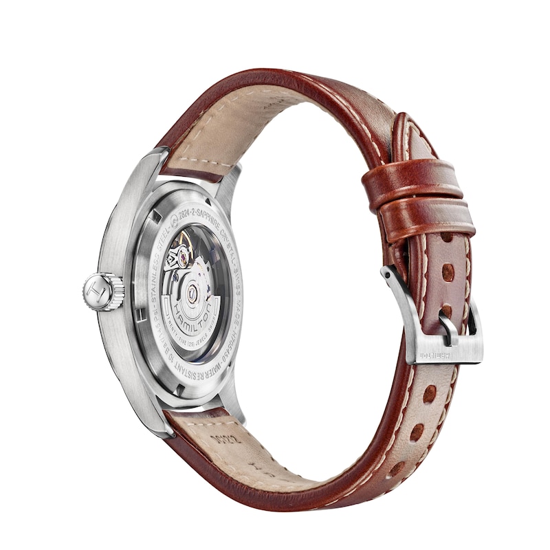 Main Image 2 of Hamilton Khaki Field Automatic Brown Leather Strap Watch