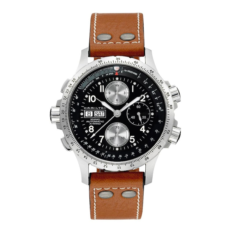 Main Image 1 of Hamilton Khaki Aviation X-Wind Brown Leather Strap Watch
