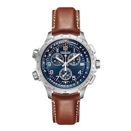 Hamilton Khaki Aviation X-Wind GMT Brown Leather Strap Watch