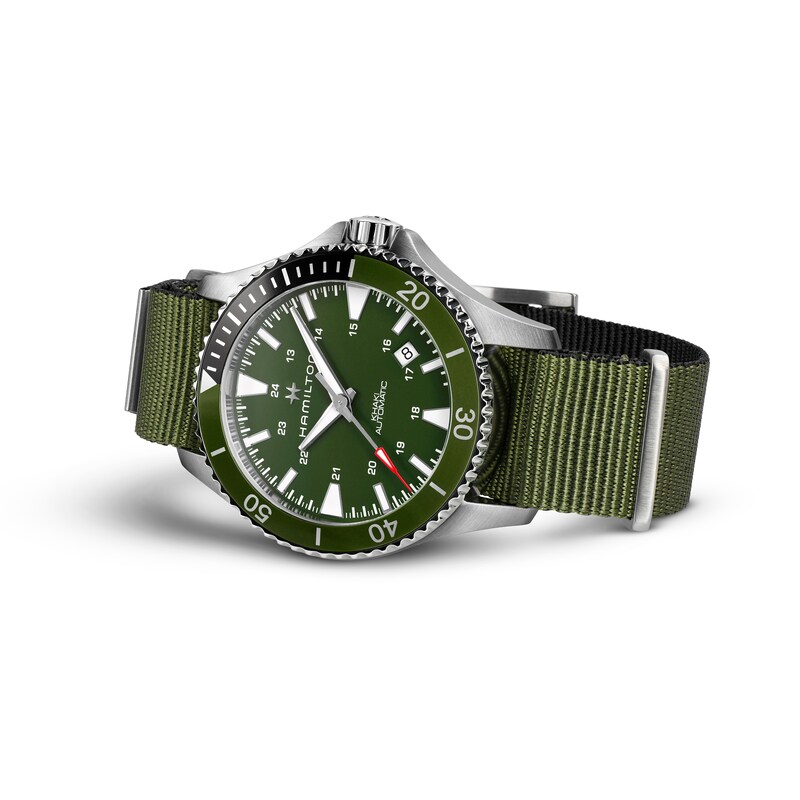 Hamilton Khaki Navy Scuba Green Fabric Strap Watch