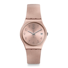 Swatch Pinkbaya Unisex Pink Silicone Strap Watch