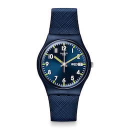 Swatch Sir Blue Unisex Blue Silicone Strap Watch