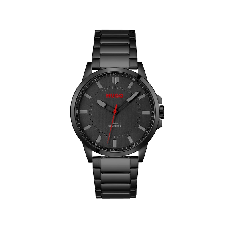 Main Image 1 of HUGO #FIRST Men's Black IP Bracelet Watch