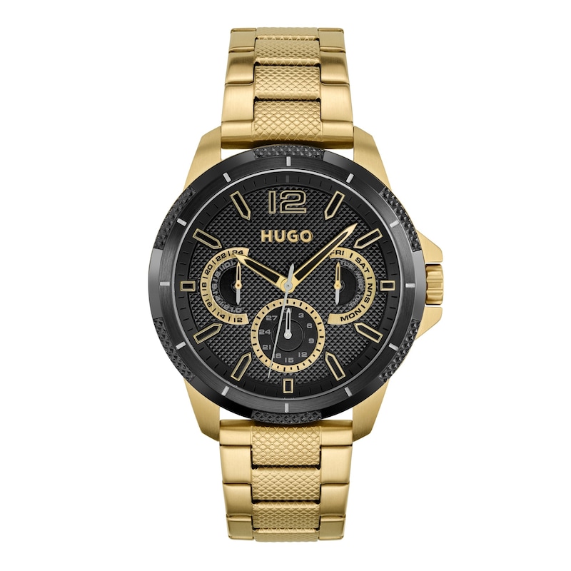 HUGO #SPORT Men's Yellow Gold Tone Bracelet Watch