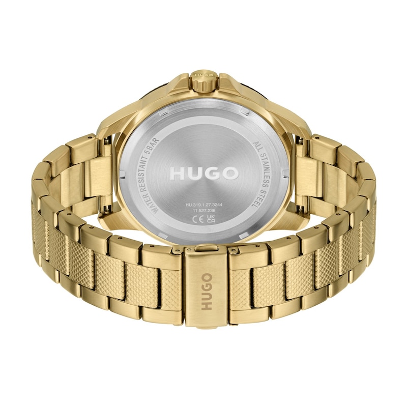 HUGO #SPORT Men's Yellow Gold Tone Bracelet Watch