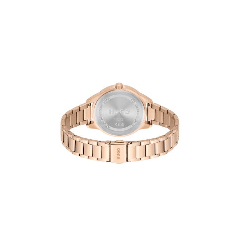 HUGO #FRIEND Ladies' Rose Gold Tone Bracelet Watch