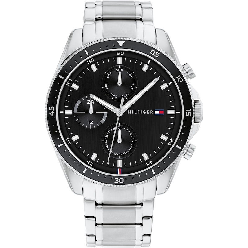 Main Image 1 of Tommy Hilfiger Men's Black Dial Stainless Steel Bracelet Watch