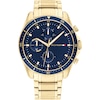 Thumbnail Image 1 of Tommy Hilfiger Men's Blue Dial Yellow Gold Tone Watch