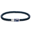 Thumbnail Image 1 of Tommy Hilfiger Men's Blue Leather Braided Bracelet