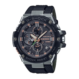 G-Shock GST-B100GA-1AER Men's G-Steel Luxury Military Black Rubber Strap Watch
