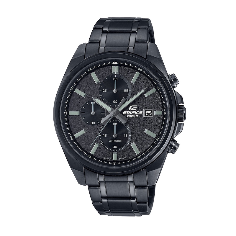 Casio Edifice Chrono Men's Black IP Bracelet Watch