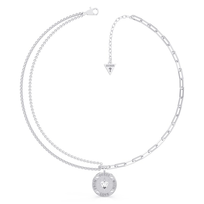 Guess From Guess With Love Silver Tone Pendant