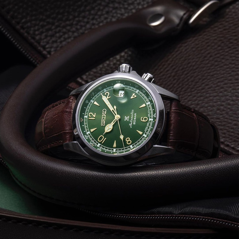 Main Image 2 of Seiko Prospex Alpinist Men's Brown Leather Strap