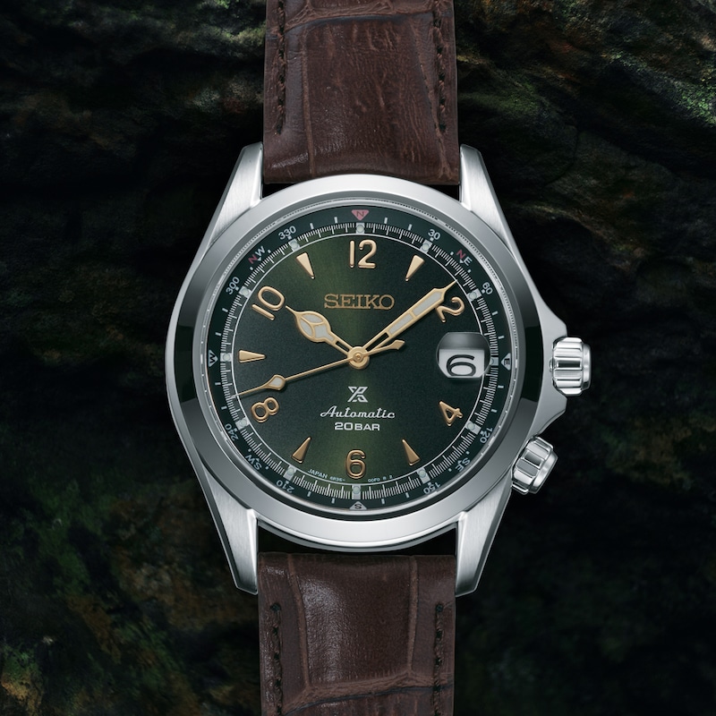 Main Image 3 of Seiko Prospex Alpinist Men's Brown Leather Strap