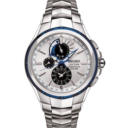 Seiko Coutura Solar Men's Chrono Dial Stainless Steel Bracelet Watch
