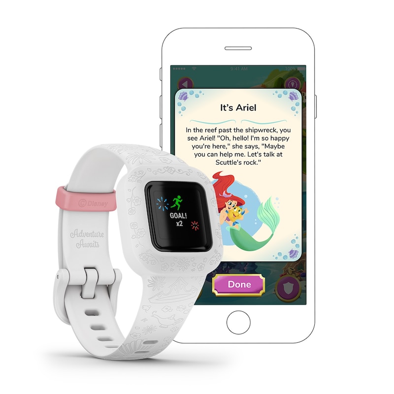 Main Image 5 of Garmin Vivofit Jr.3 Disney Princess White Activity Tracker