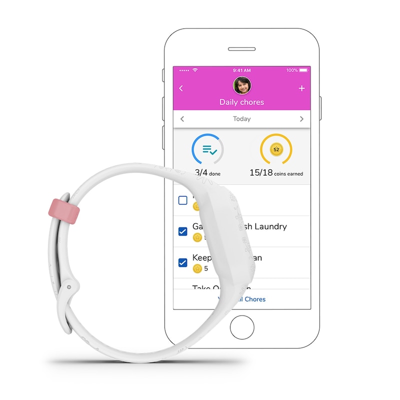 Main Image 6 of Garmin Vivofit Jr.3 Disney Princess White Activity Tracker