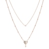 Thumbnail Image 1 of Fossil Flutter Hearts Rose Gold Tone Multi-Strand Necklace