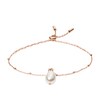 Thumbnail Image 1 of Fossil Vintage Icon Rose Gold Tone Synthetic Pearl Bracelet