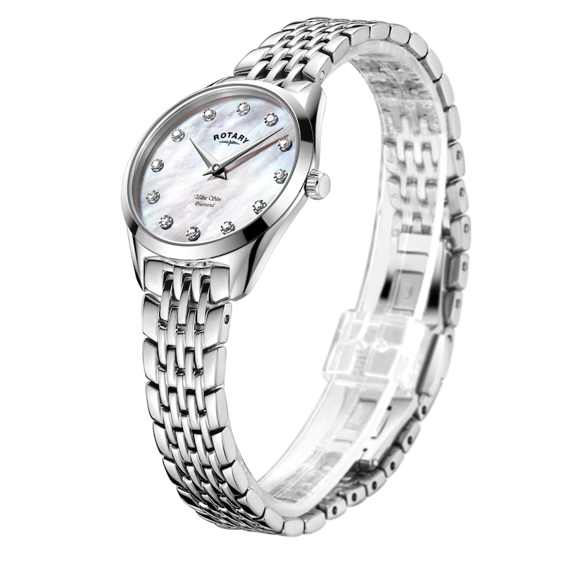 Main Image 2 of Rotary Ultra Slim Ladies' Stainless Steel Bracelet Watch